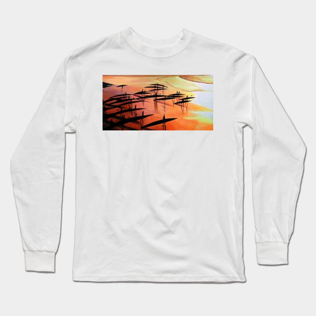 Hasta la Vista  (original is in museum collection) Long Sleeve T-Shirt by Binovska